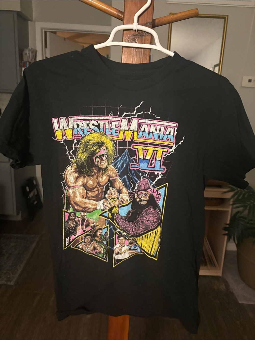 WrestleMania VI Retro Graphic Tee - Black